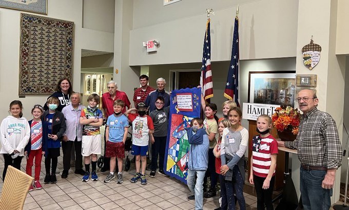 Gurney Service Learning Club Visits Friends at Hamlet to Recognize Veterans