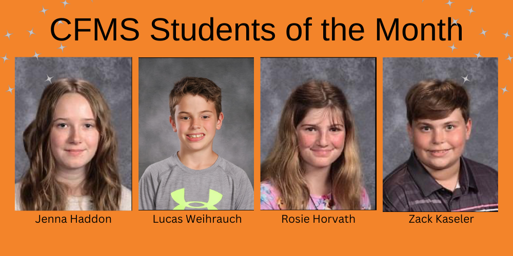 Chagrin Falls Middle School October 2022 Students of the Month