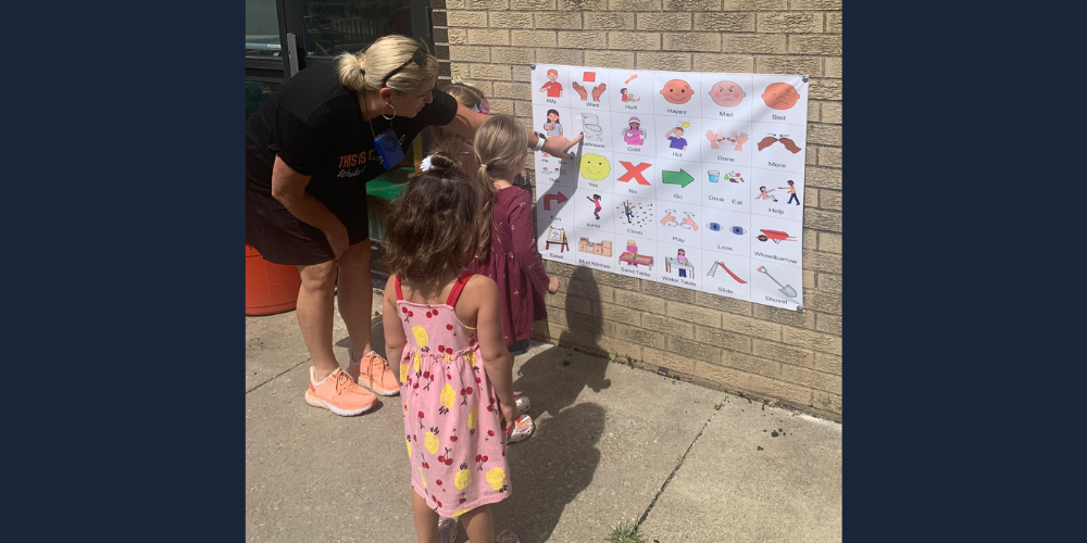 Gurney Preschool’s New Communication Board Helps Students Better Communicate with Each Other on the Playground