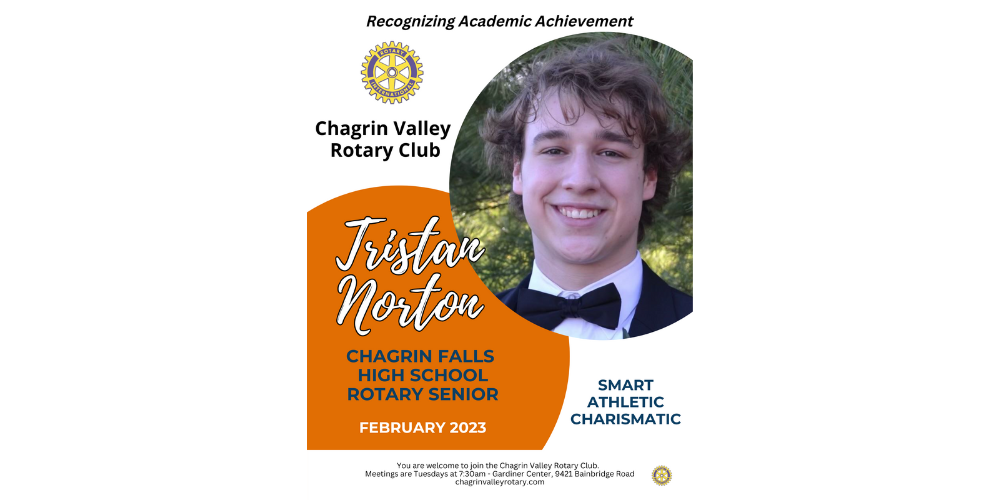 Chagrin Falls High School Chagrin Valley Rotary Student of the Month