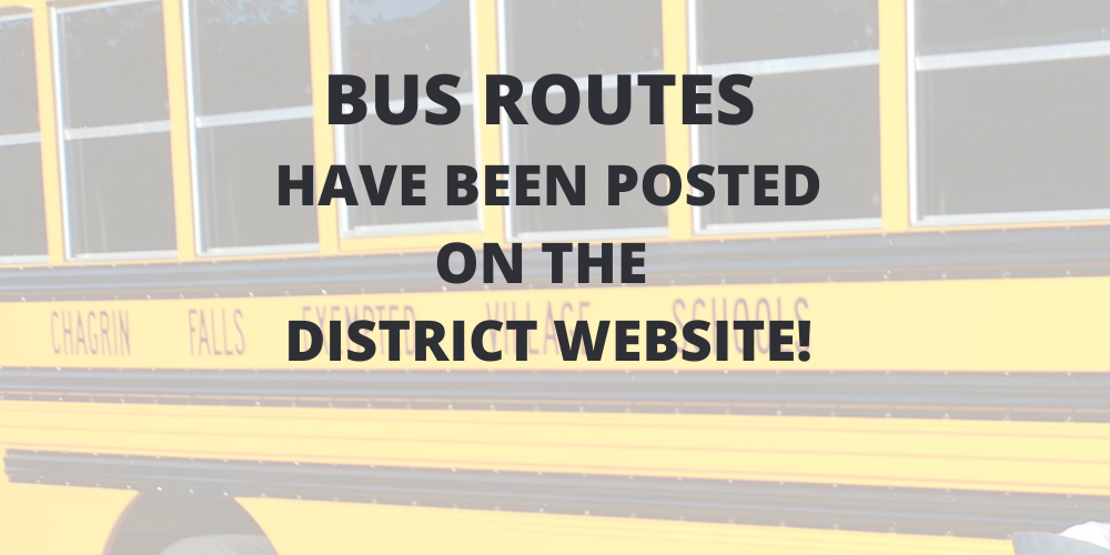 Bus Routes have been posted on the district website