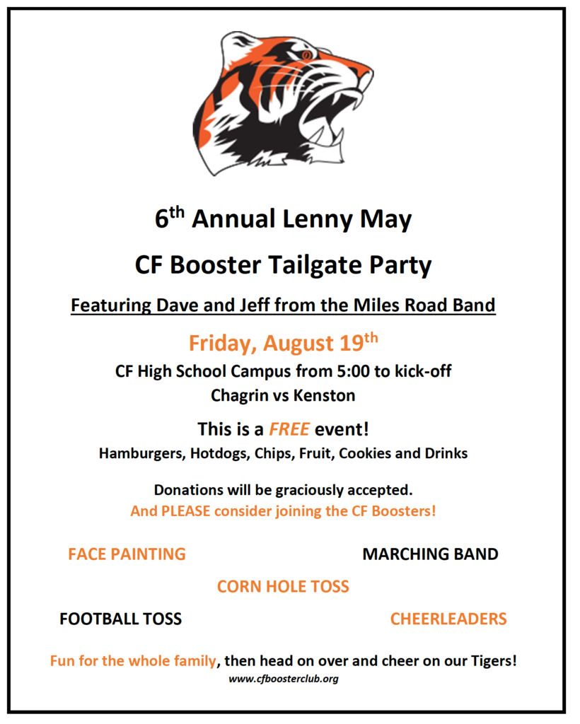 CF Booster Tailgate Party