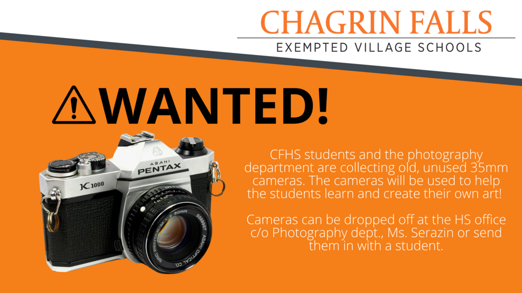 cameras wanted
