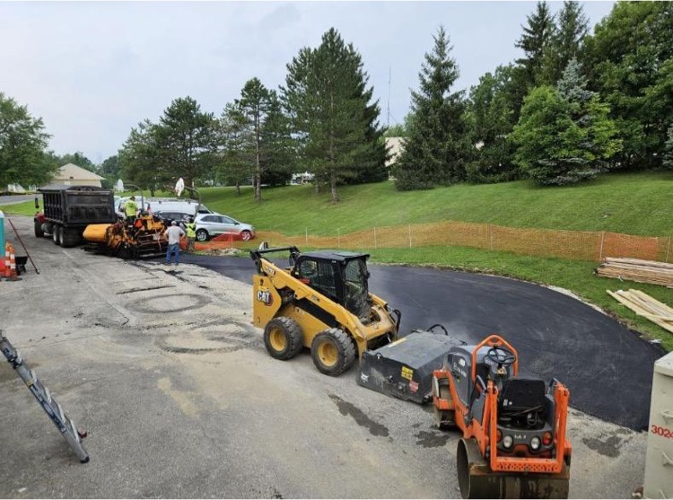 #cfevs turn around pavement going in today for Early Learning Village.  Hardscape improvements to this part of Gurney will make it welcoming & functional for our pre-school students and families.